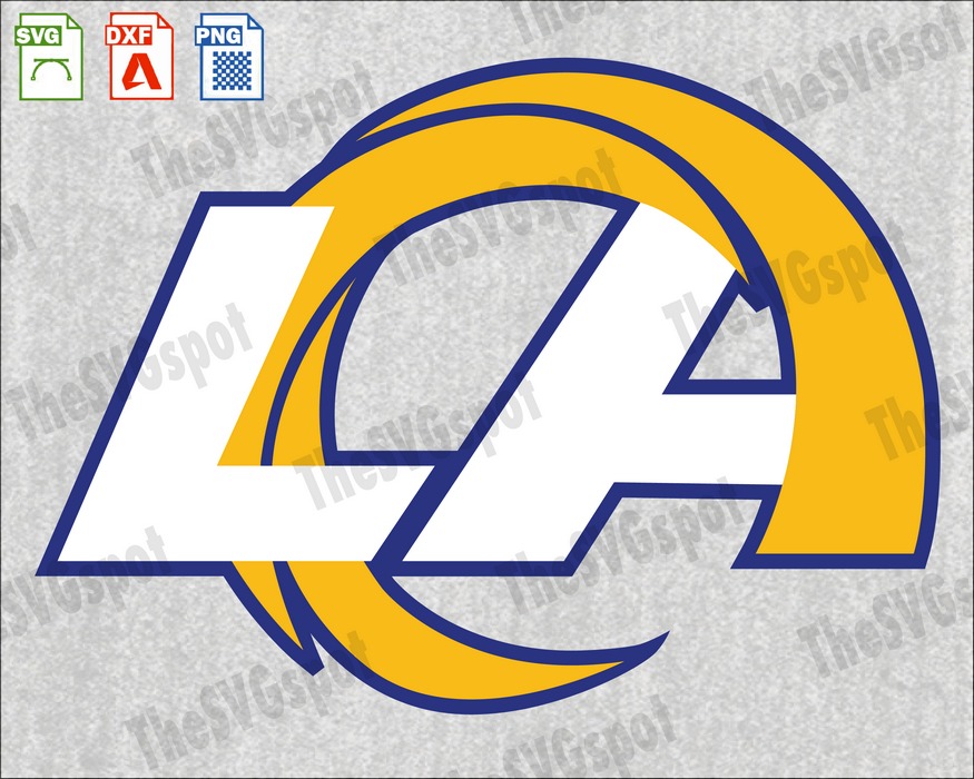 LA Rams Logo SVG, Layered Cut File for Cricut & Silhouette