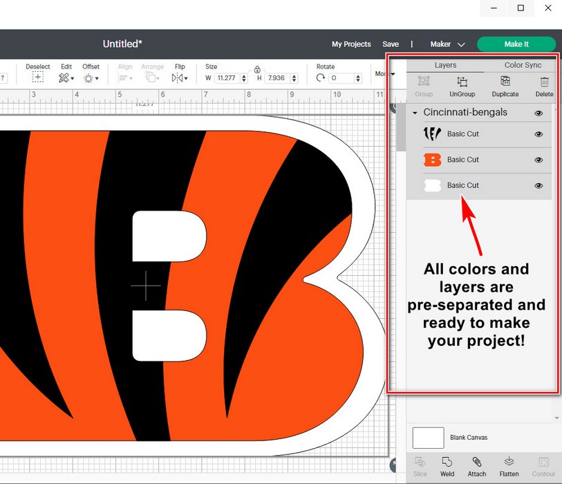 Cincinnati Bengals Logo SVG Layered Cut File For Cricut